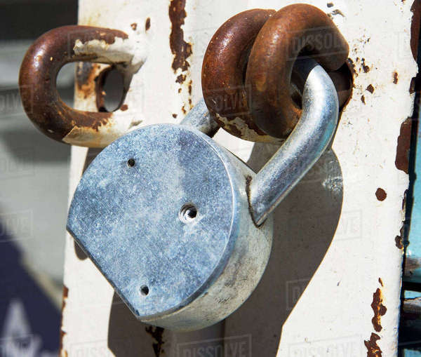 Close up of padlock Stock Photo Dissolve