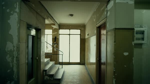 Floor Entrance Of An Old Ghetto Apartment Building Stock Video Floor Entrance Of An Old Ghetto