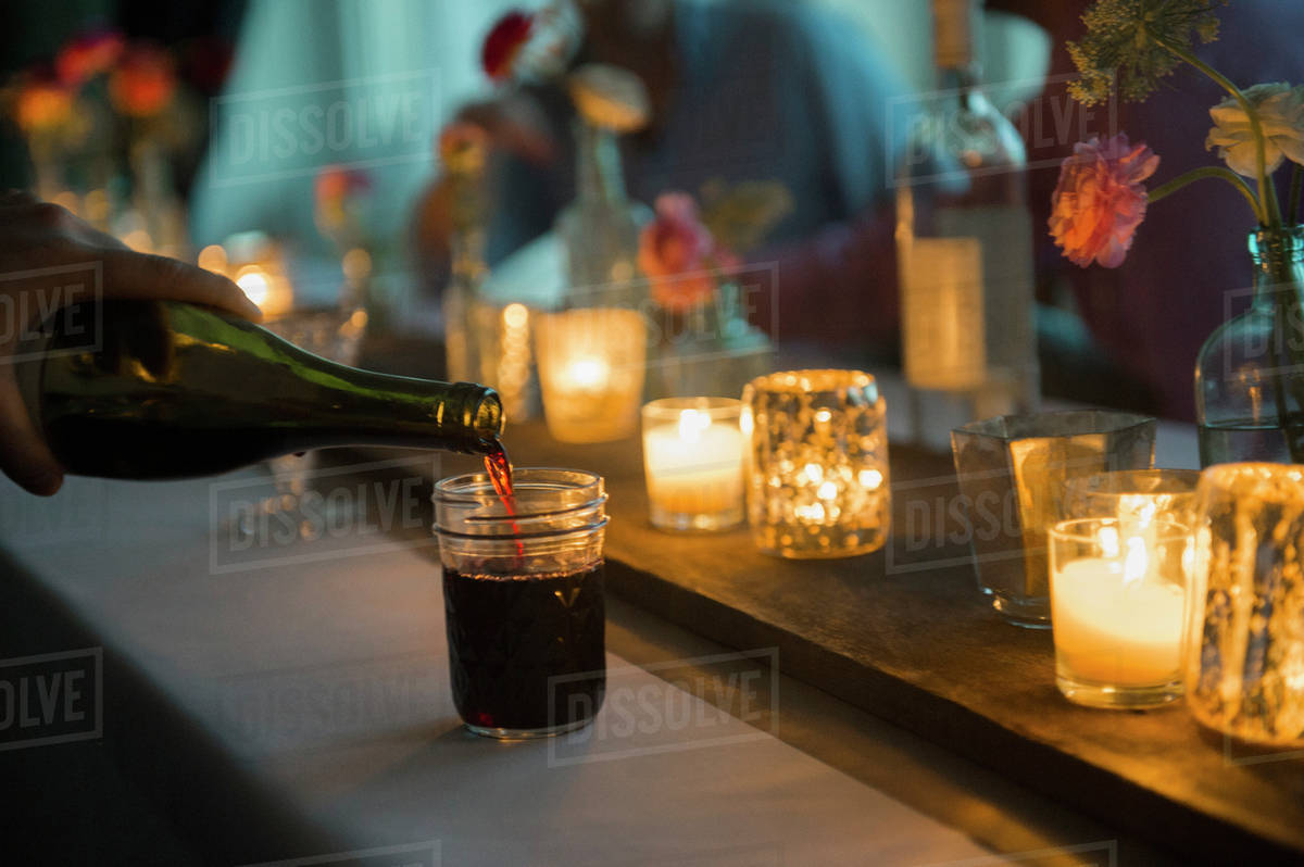 Pouring wine Stock Photo Dissolve