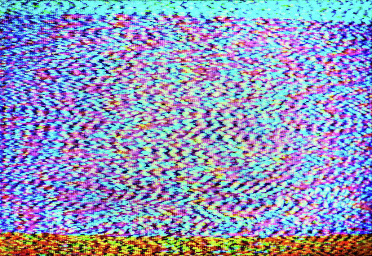Closeup of television static Stock Photo Dissolve