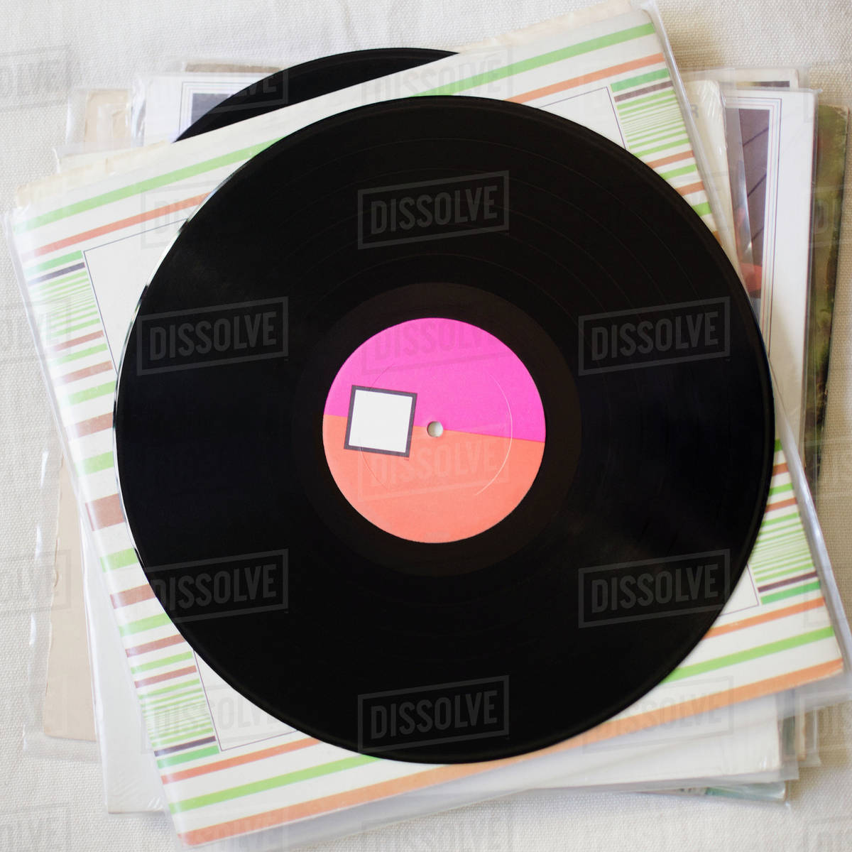 Stack of records Stock Photo Dissolve