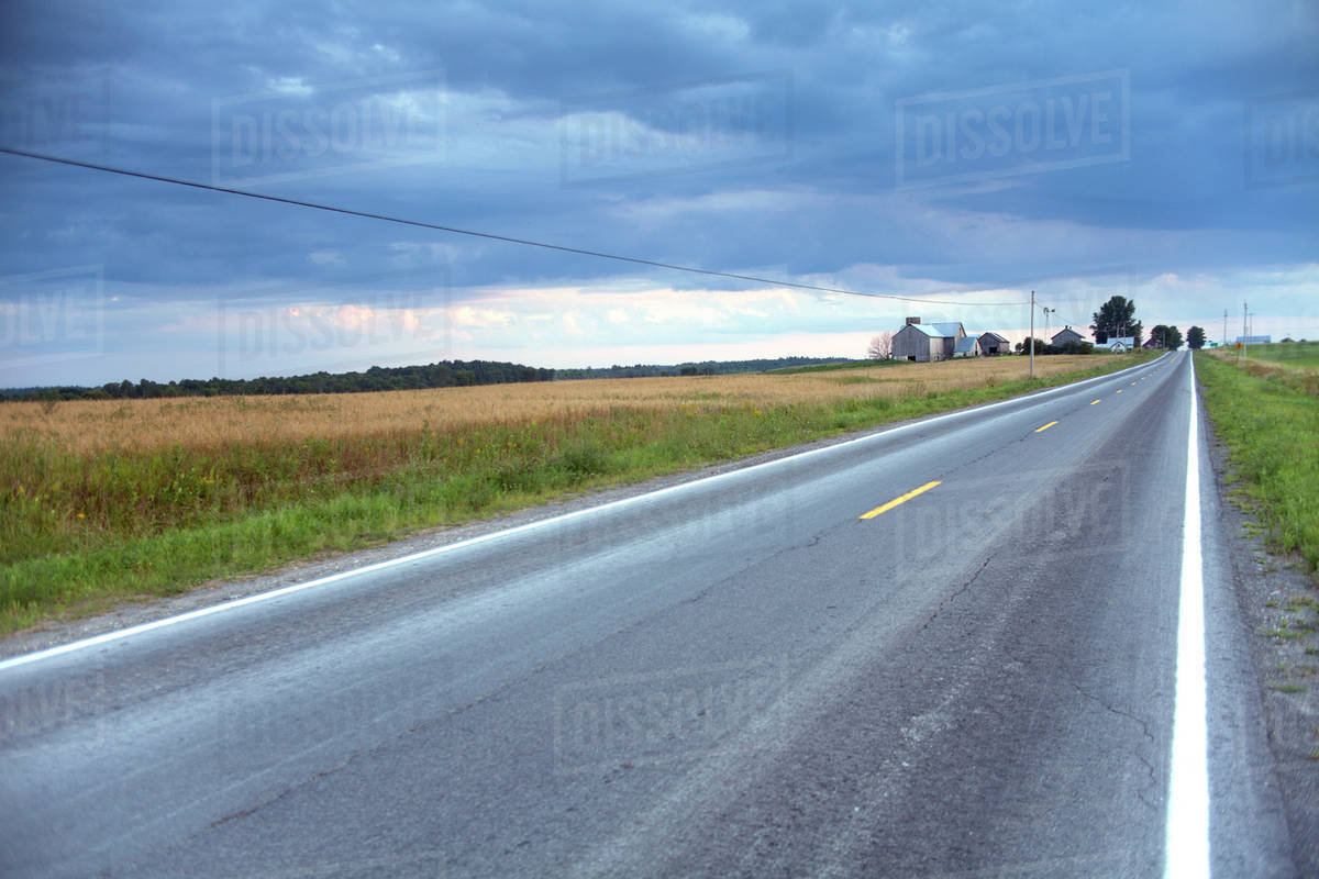 USA, New York State, Rural road Stock Photo Dissolve