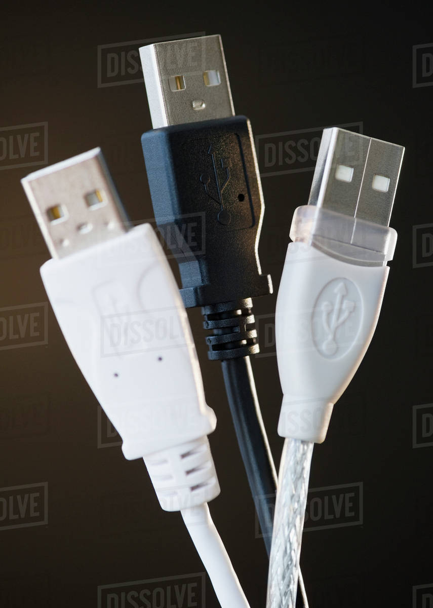 USB cords Stock Photo Dissolve