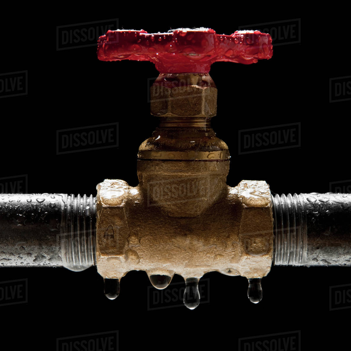 Dripping stop valve Stock Photo Dissolve