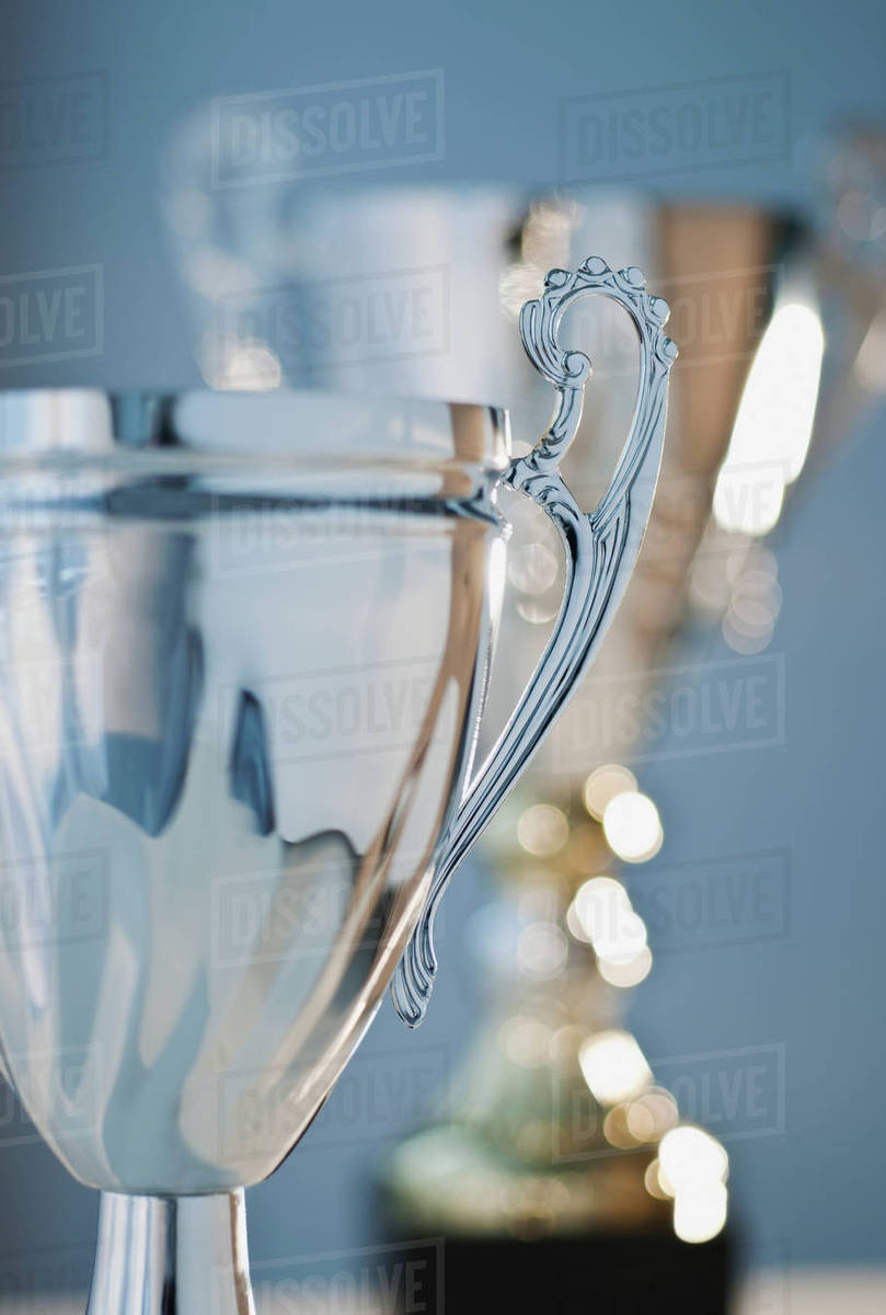 Silver trophies Stock Photo Dissolve