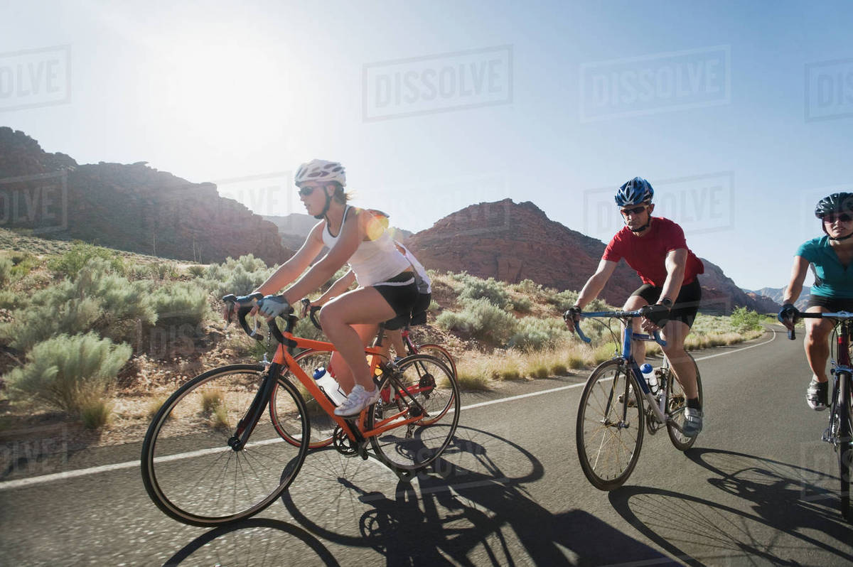 Bikers on the road Stock Photo Dissolve