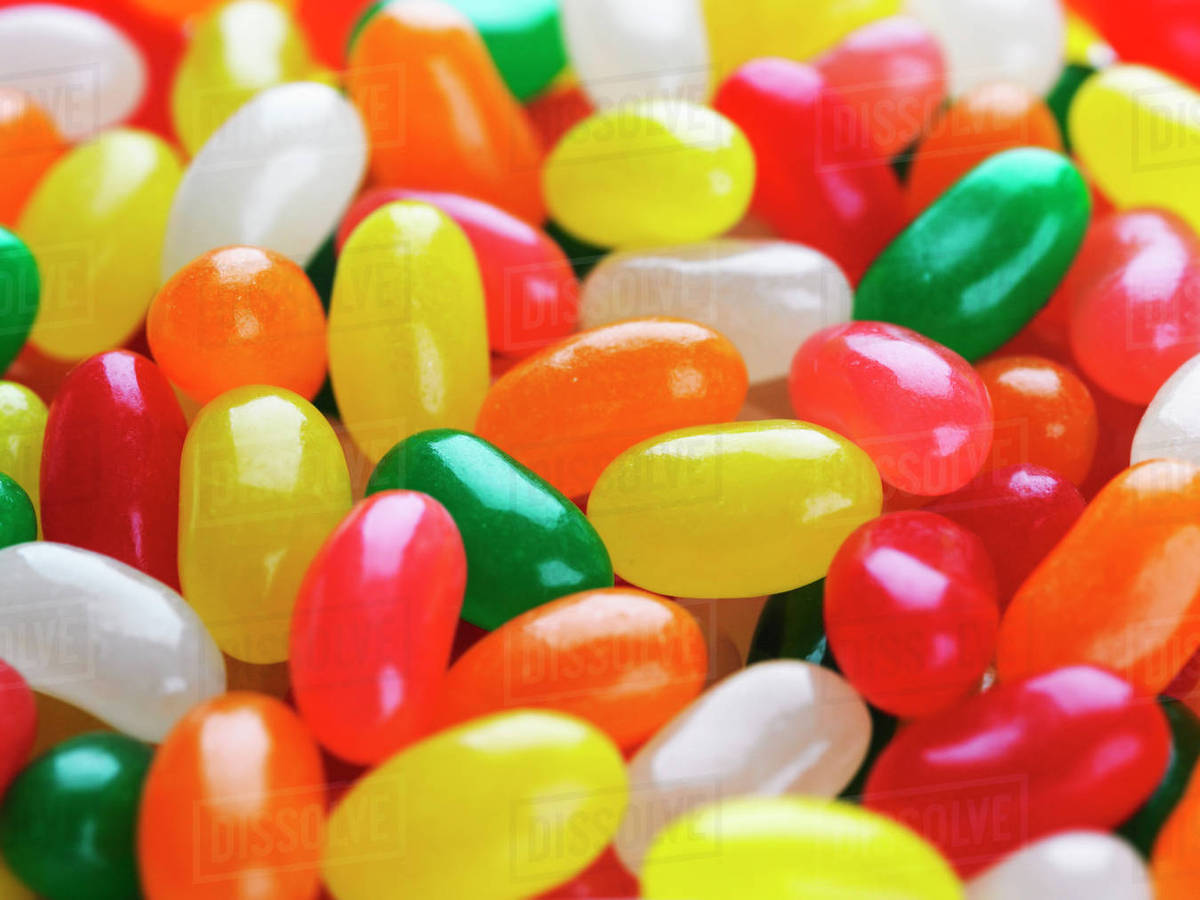 Close up of assorted jelly beans Stock Photo Dissolve