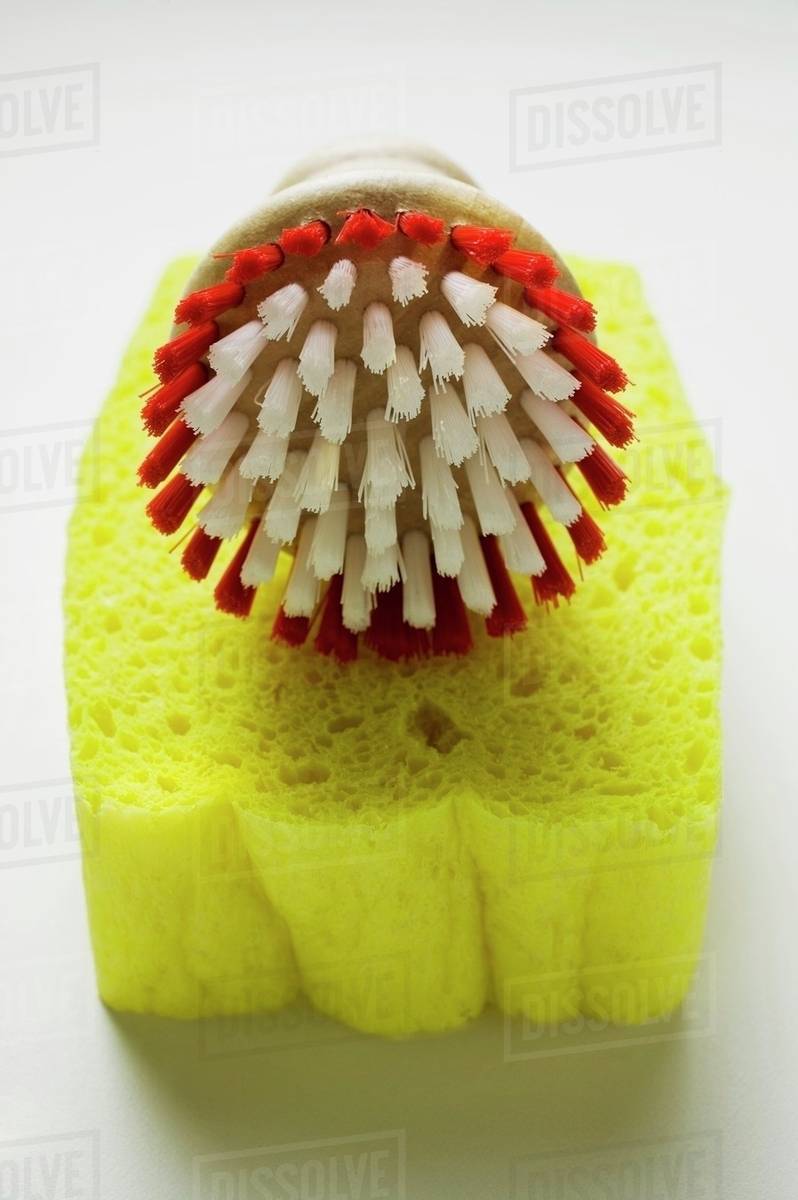Sponge and brush Stock Photo Dissolve