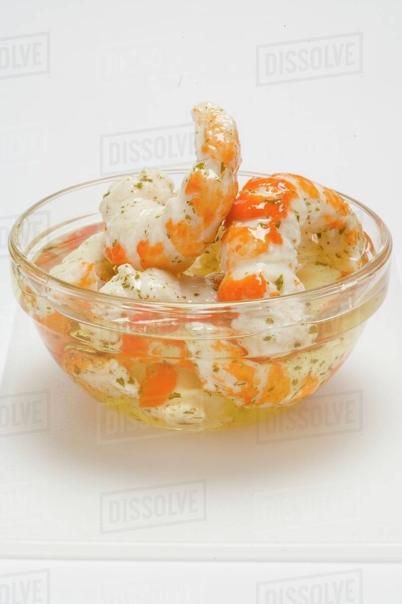 Surimi prawns in oil Stock Photo Dissolve