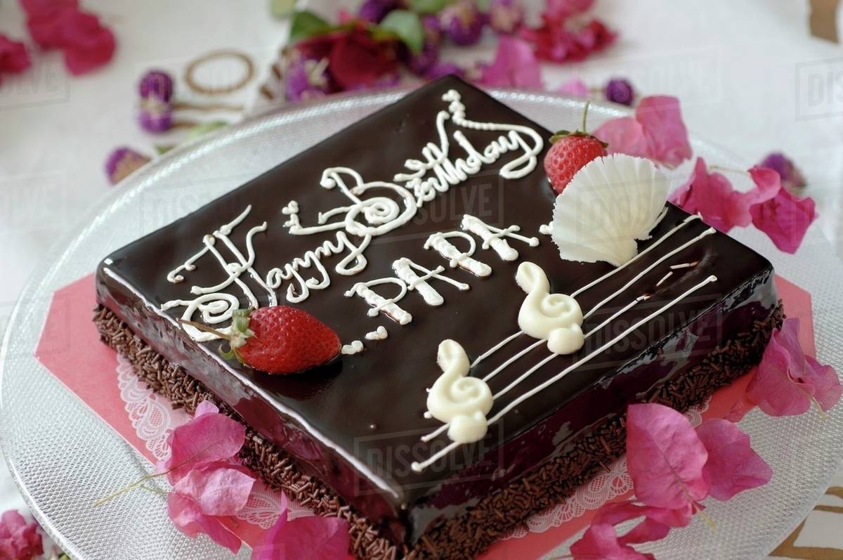 Square Birthday Cake Stock Photo Dissolve