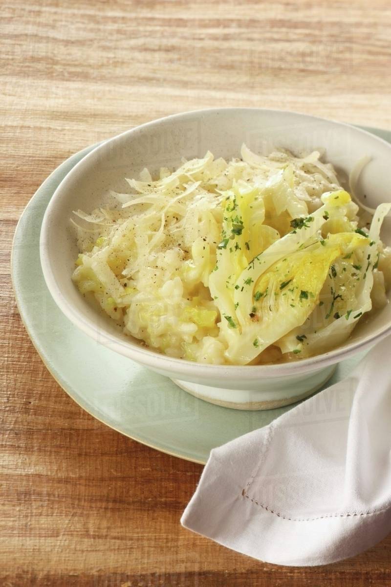 Pointed cabbage risotto - Stock Photo - Dissolve