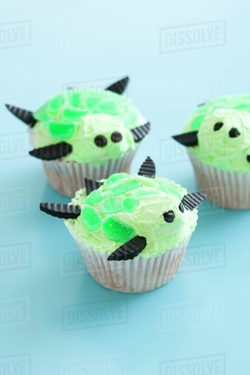 Turtle Cupcakes Stock Photo Dissolve