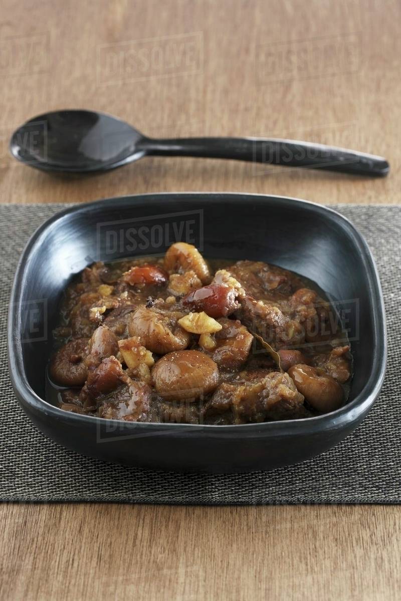 Beef ragout with mushrooms Stock Photo Dissolve