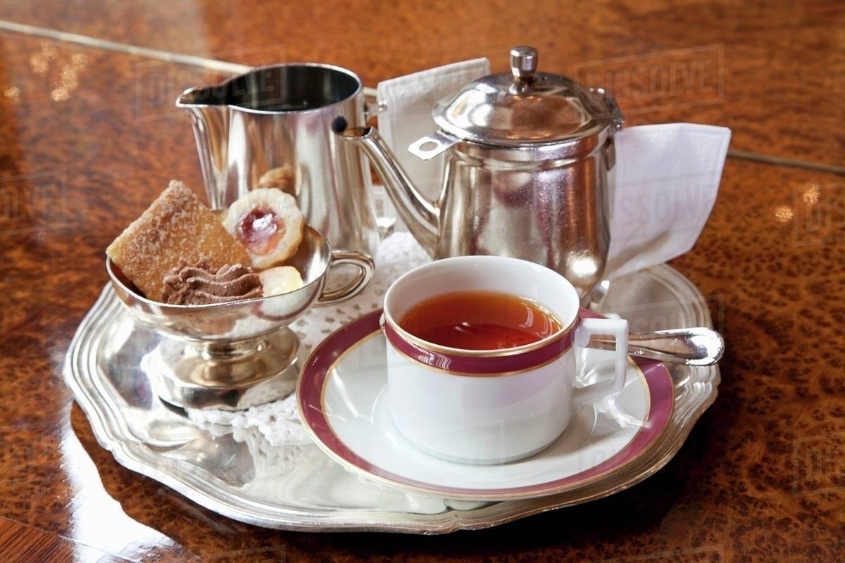 Tea and biscuits Stock Photo Dissolve