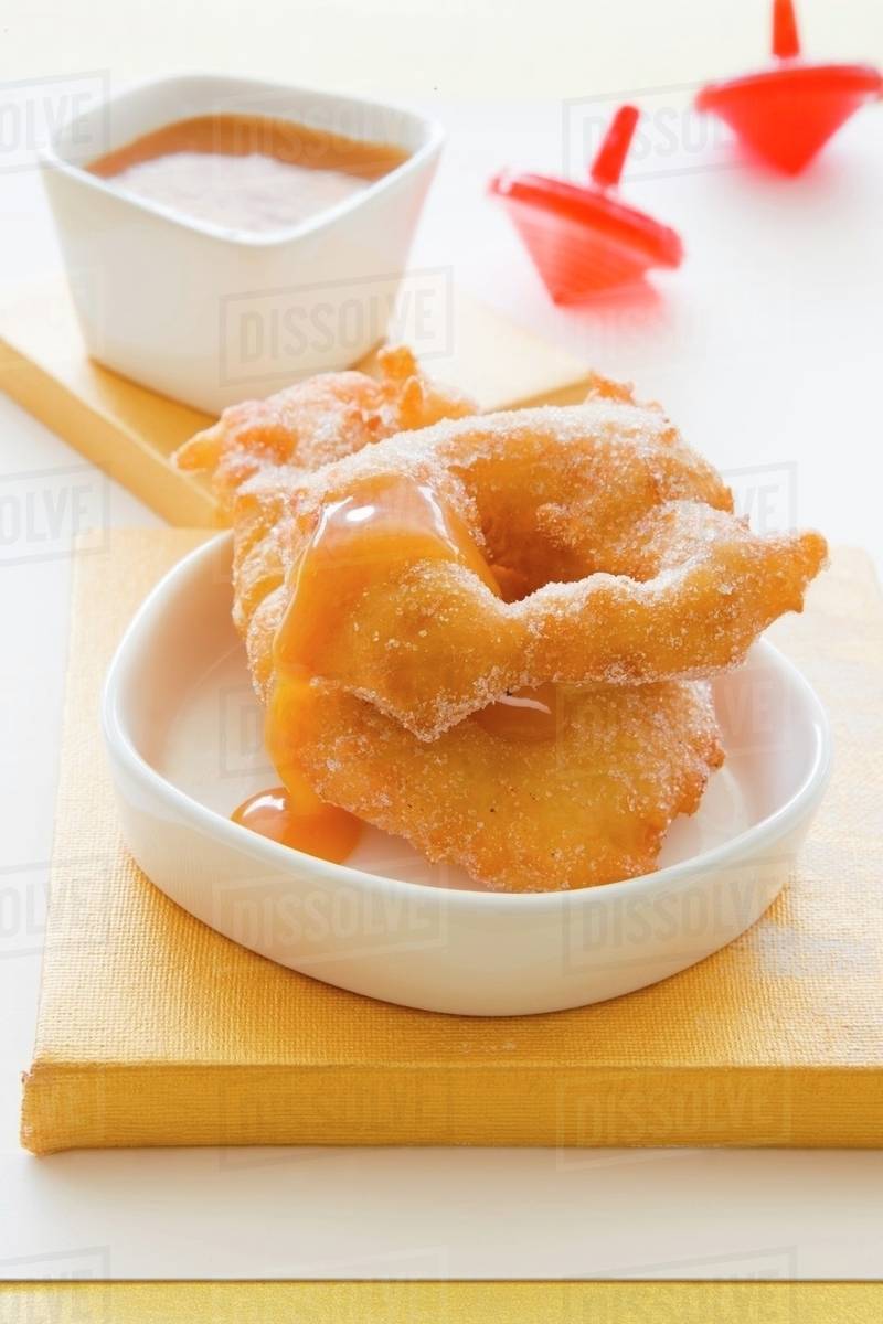Sfenj (deepfried yeastraised pastry, Morocco) Stock Photo Dissolve