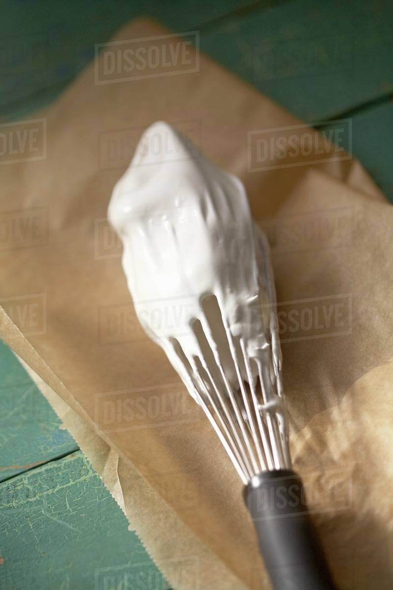 Meringue on a Whisk Stock Photo Dissolve