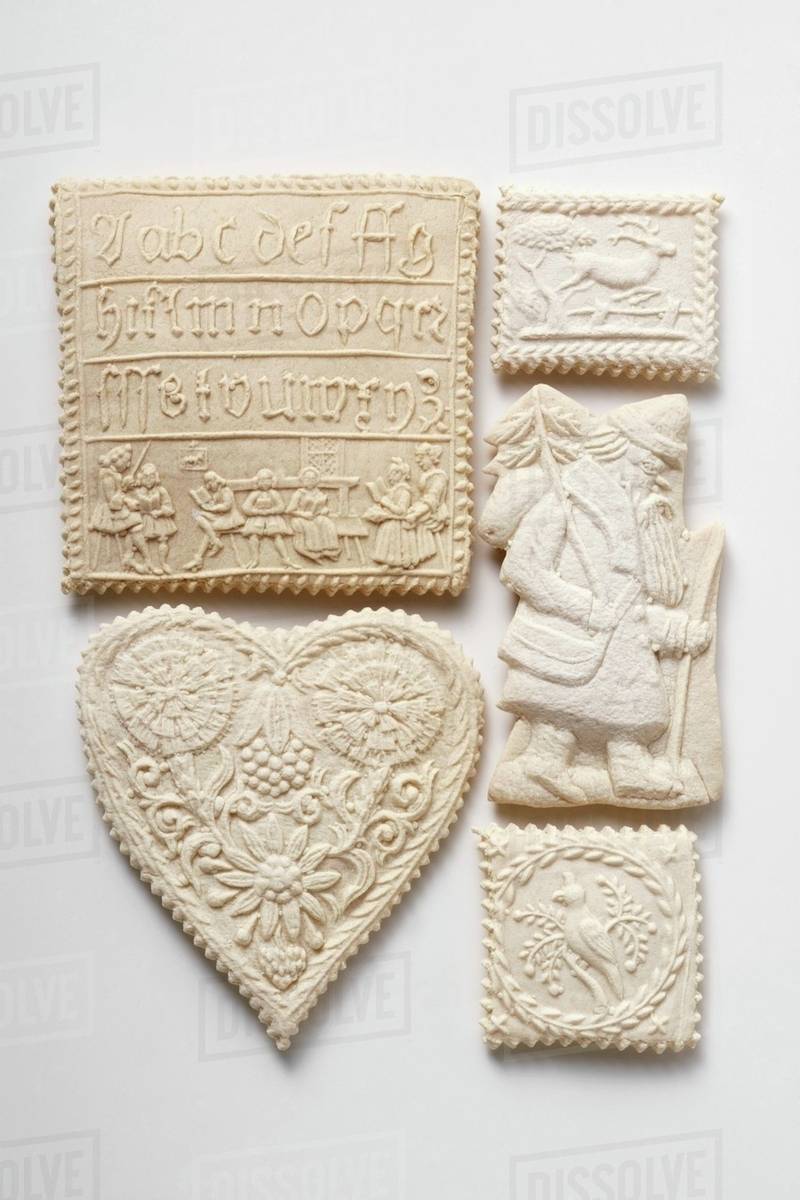 Assorted Springerle cookies Stock Photo Dissolve