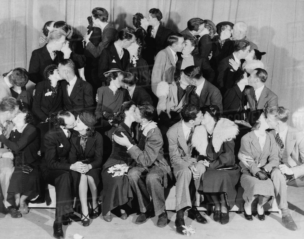 Kissing contest Stock Photo Dissolve