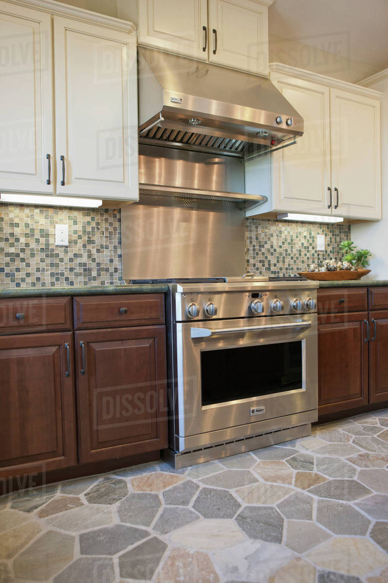 Interior of domestic kitchen Stock Photo Dissolve