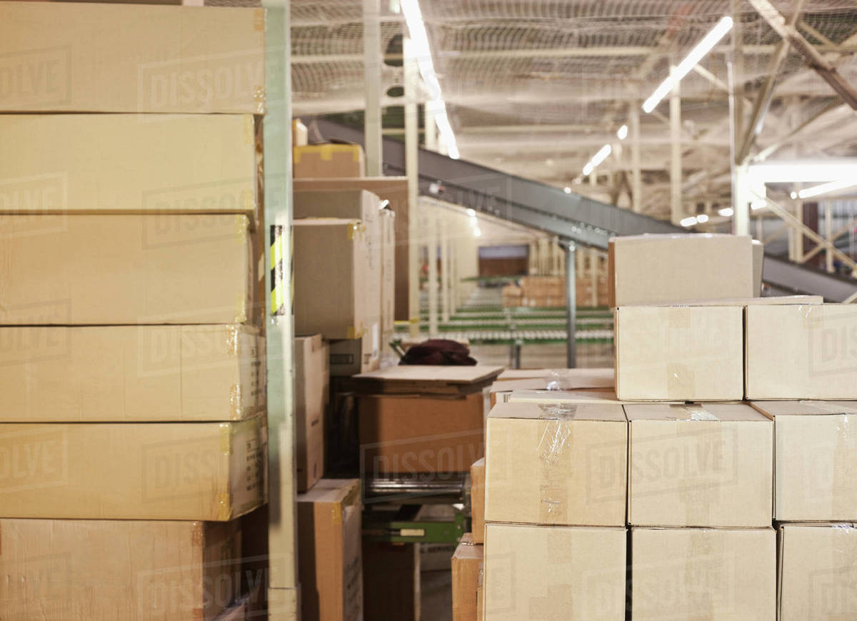 Stacked Cardboard Boxes Stock Photo Dissolve