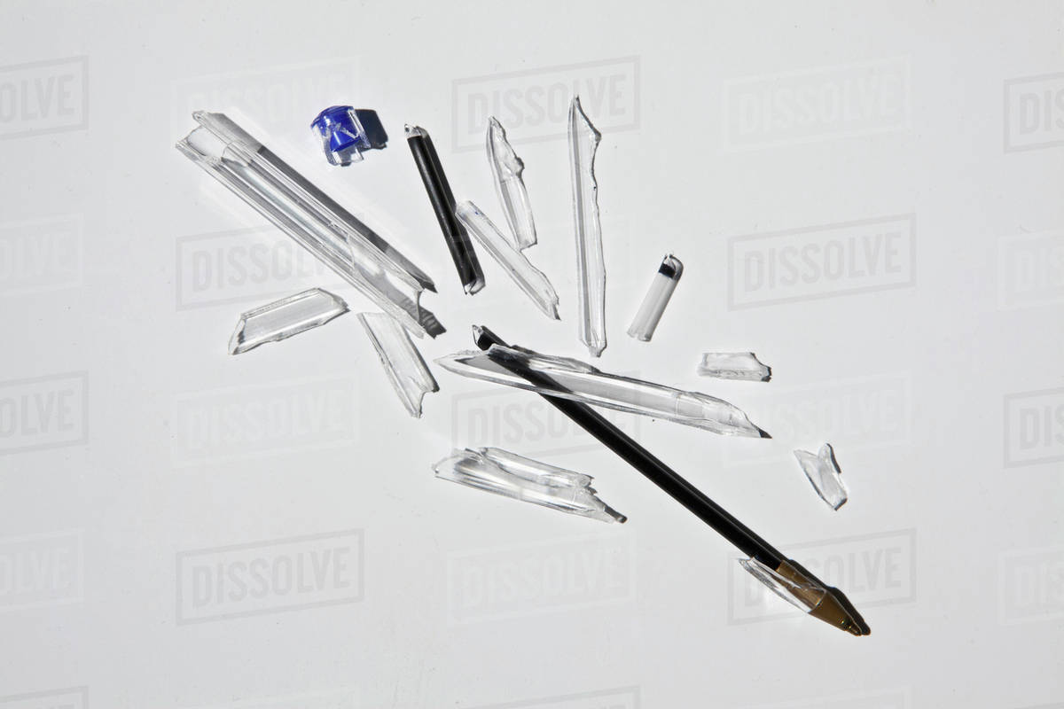 Broken ballpoint pen Stock Photo Dissolve