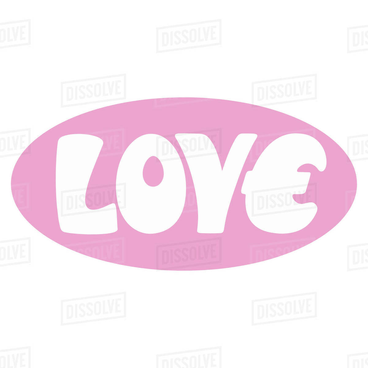 Illustration of love logo isolated on white background Royalty-free stock photo