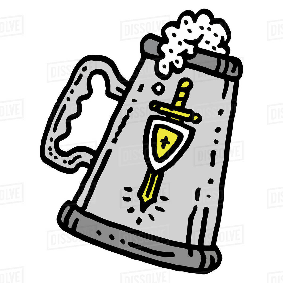 Illustration of flagon isolated on white background Royalty-free stock photo