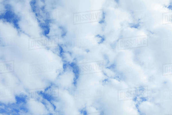 Full frame of white clouds on blue sky background - Royalty-free Stock ...
