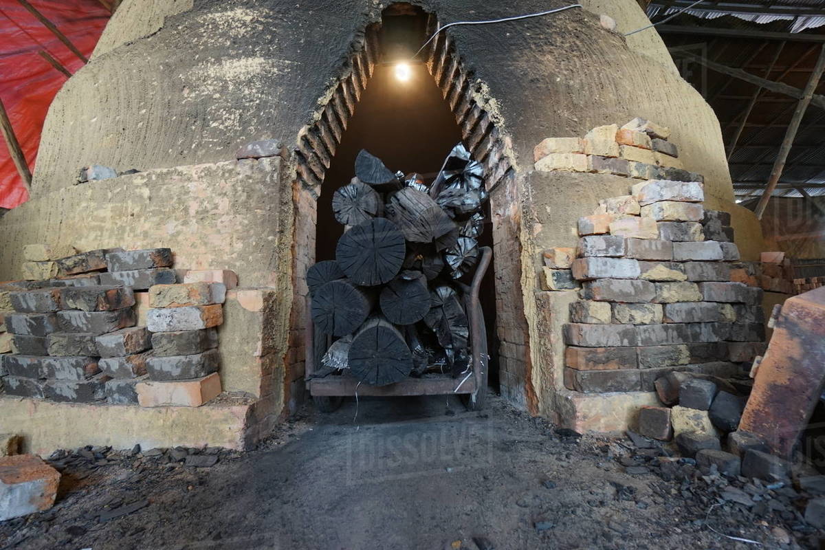 Charcoal Factory, Perak, Malaysia Stock Photo Dissolve