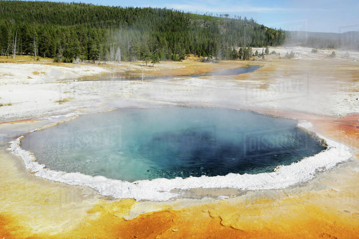 USA, Wyoming, Yellowstone National Park, Hot springs Stock Photo Dissolve