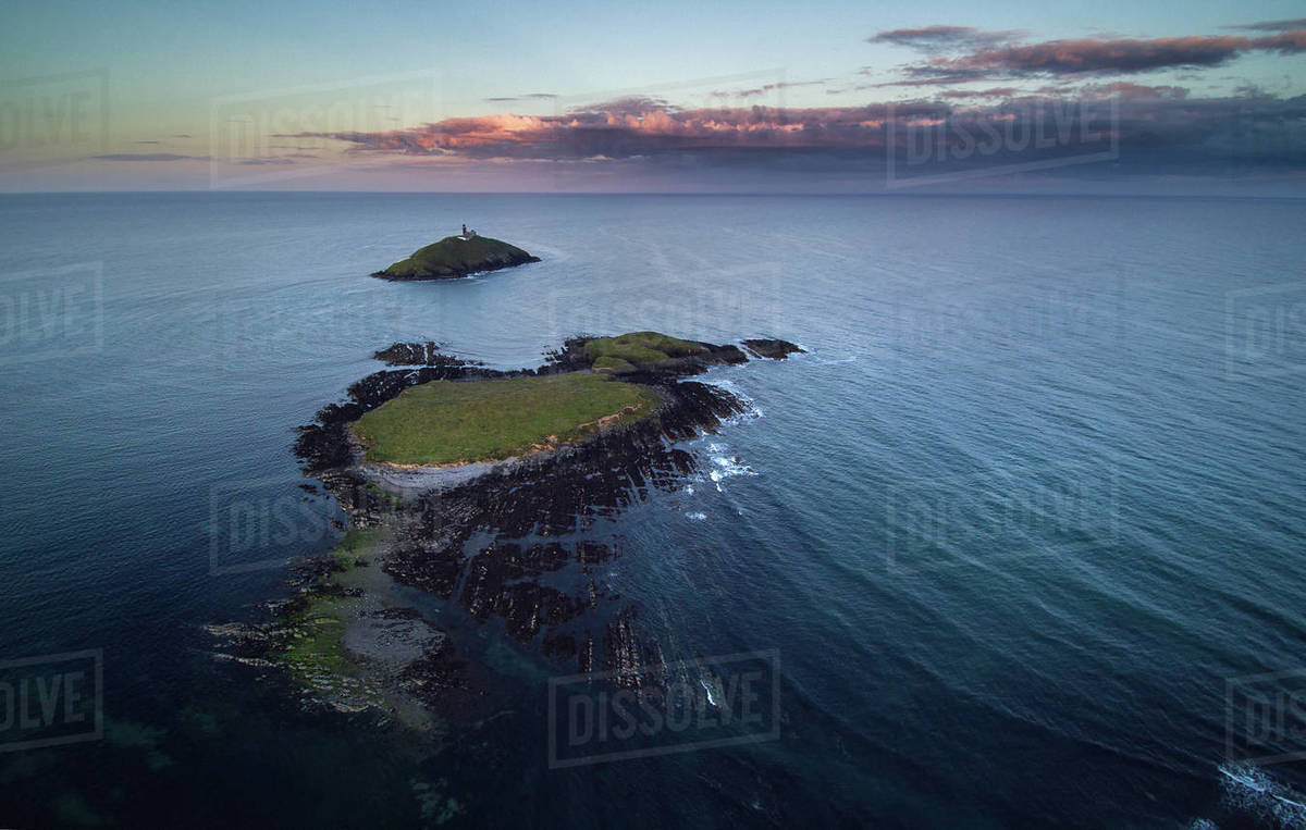 Aerial view of Ballycotton, County Cork, Ireland Stock Photo Dissolve