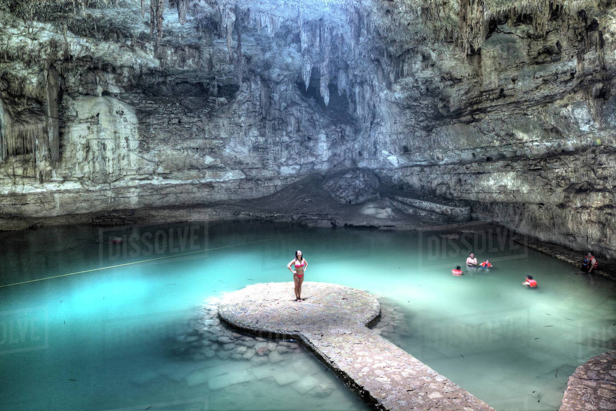 Suytun Cenote, Yucatan, Mexico, North America Royalty-free stock photo