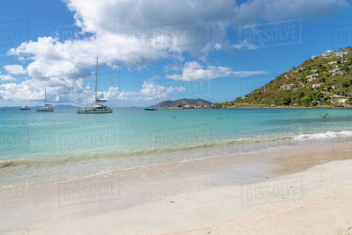 View of Cane Garden Bay Beach, Tortola, British Virgin Islands, West Indies, Caribbean, Central America Royalty-free stock photo