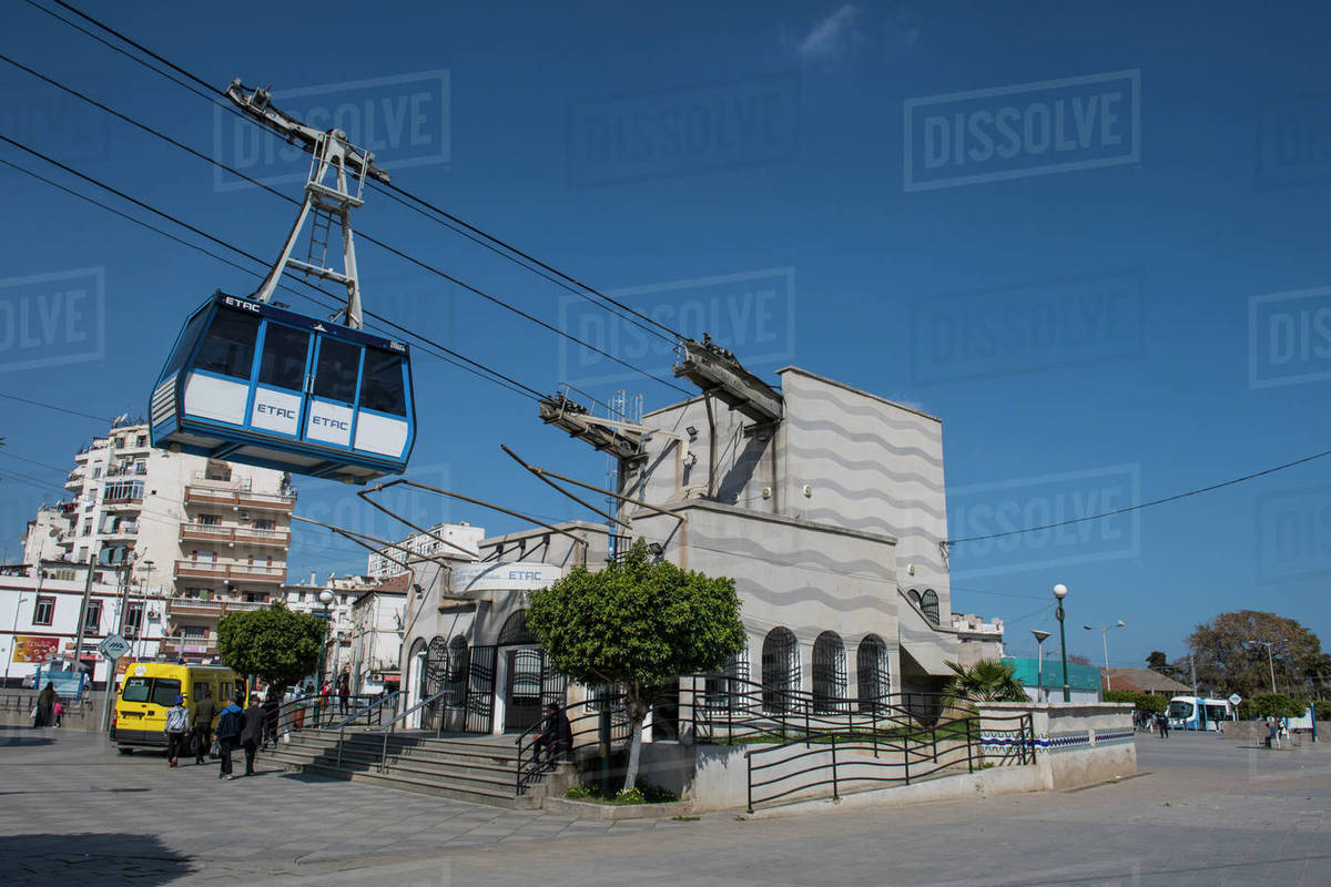 Belouizdad cable car station in Algiers, Algeria, North Africa, Africa Royalty-free stock photo