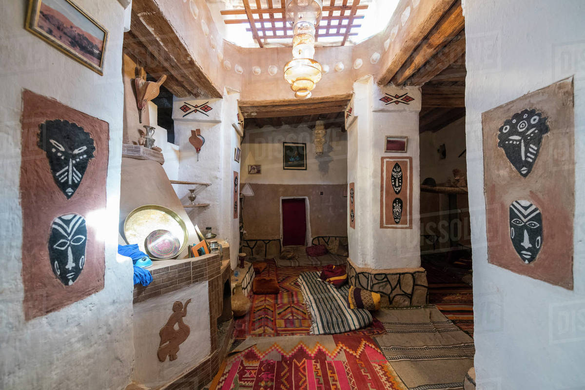 Traditional house in the old kasbah, old town, Oasis of Taghit, western Algeria, North Africa, Africa Royalty-free stock photo