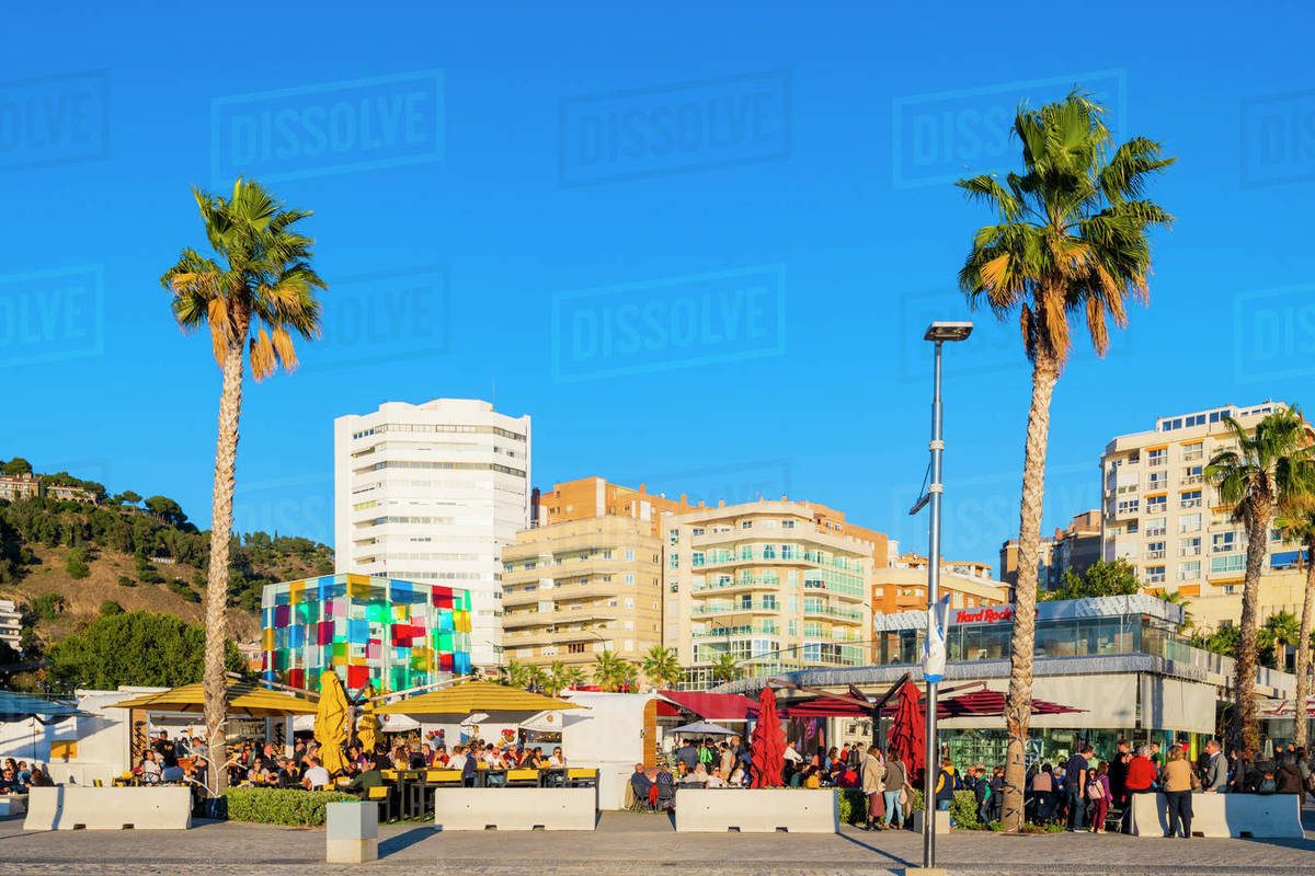 Centre Pompidou Museum, Malaga City, Costa Del Sol, Andalusia, Spain, Europe Royalty-free stock photo