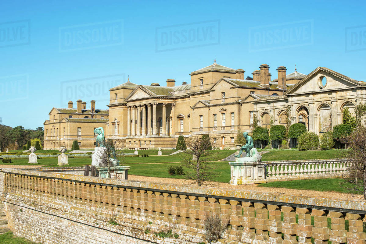 Holkham Home Stately home near the North Norfolk Coast, Norfolk, East Anglia, England, United Kingdom, Europe Royalty-free stock photo