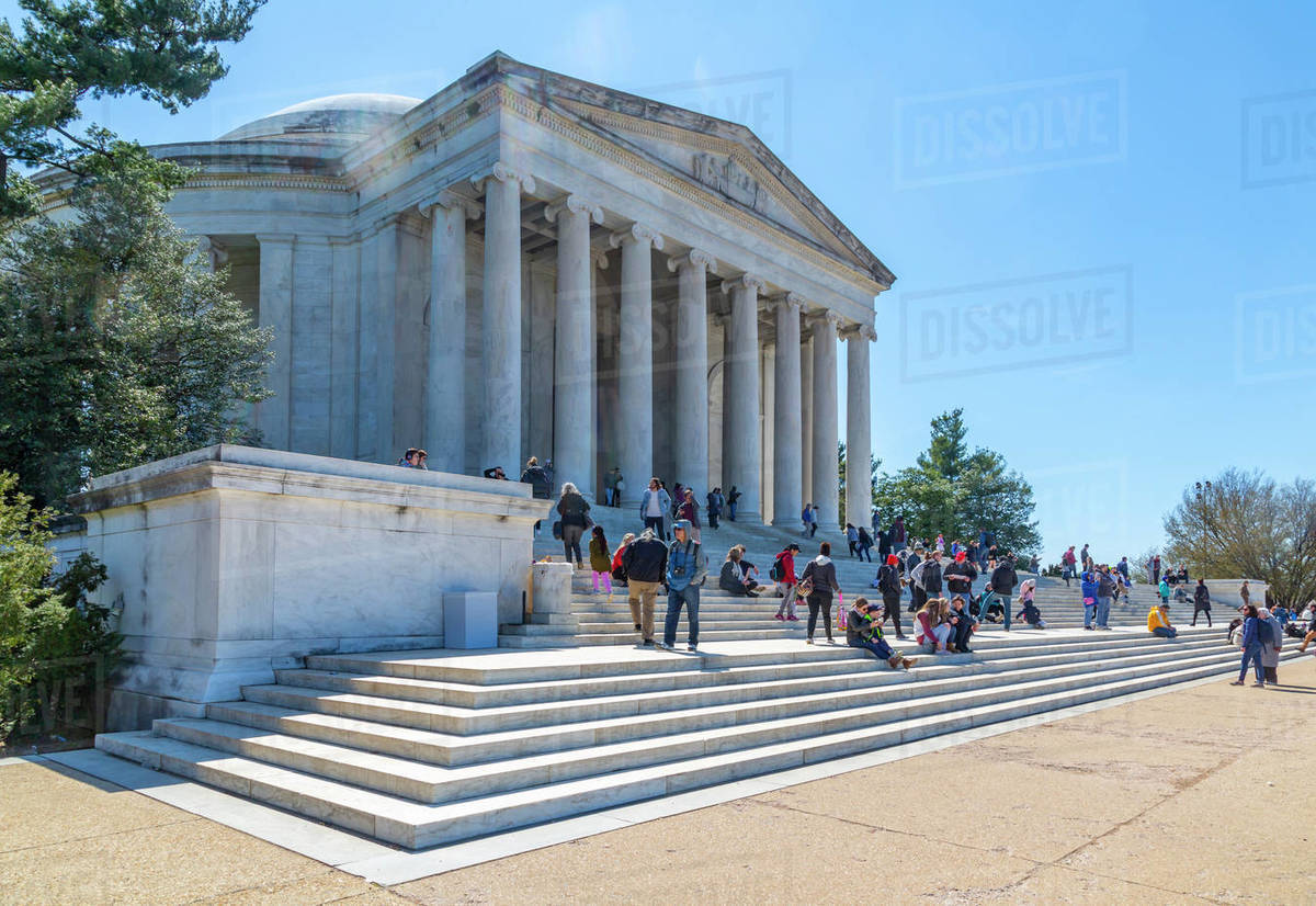 View of the Thomas Jefferson Memorial, Washington D.C., United States of America, North America Royalty-free stock photo