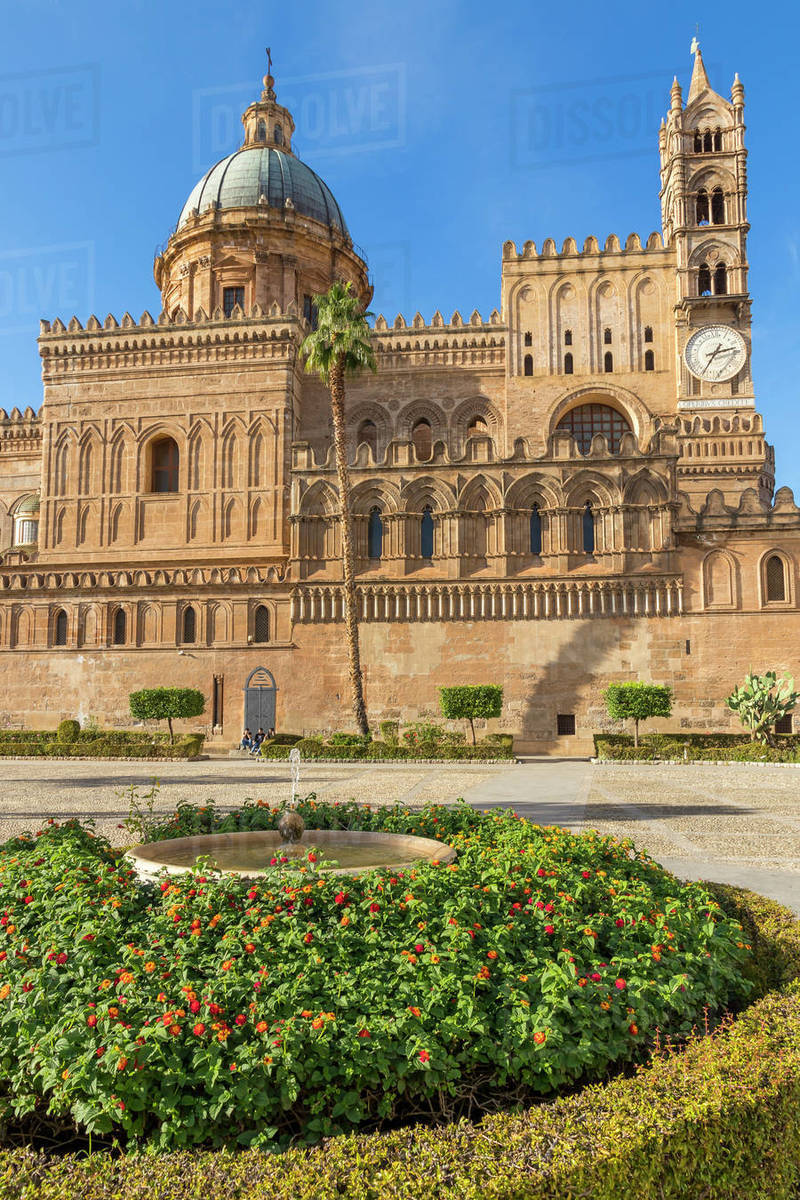 Palermo Cathedral, UNESCO World Heritage Site, Palermo, Sicily, Italy, Europe Royalty-free stock photo