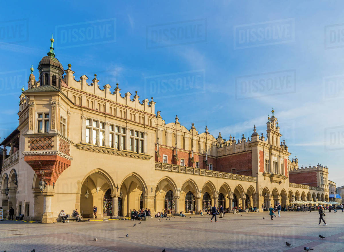 Cloth Hall in the main square, Rynek Glowny, in the medieval old town, UNESCO World Heritage Site, Krakow, Poland, Europe Rights-managed stock photo