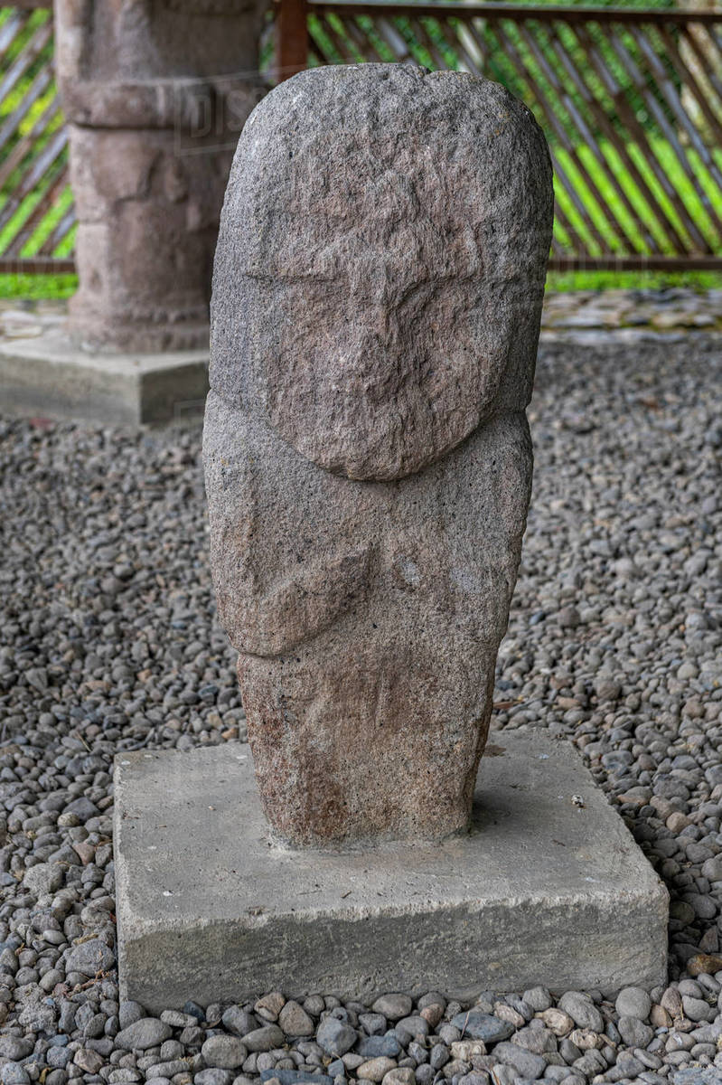 Old stone statues, UNESCO World Heritage Site, Tierradentro, Colombia, South America Stock