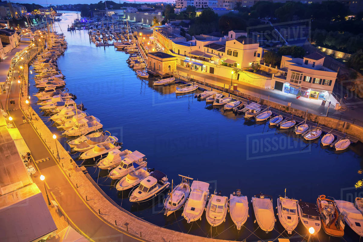 Historic old harbor, Ciutadella, Menorca, Balearic