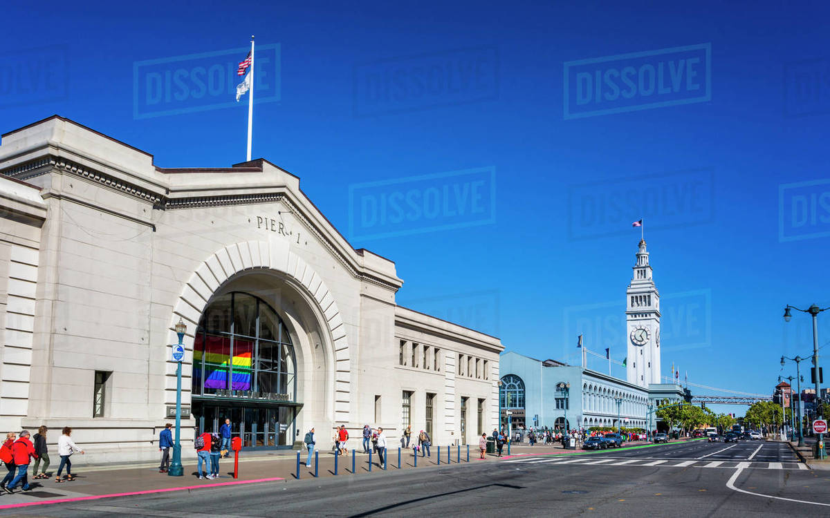Pier 1 and Ferry Building, San Francisco, California, United States of