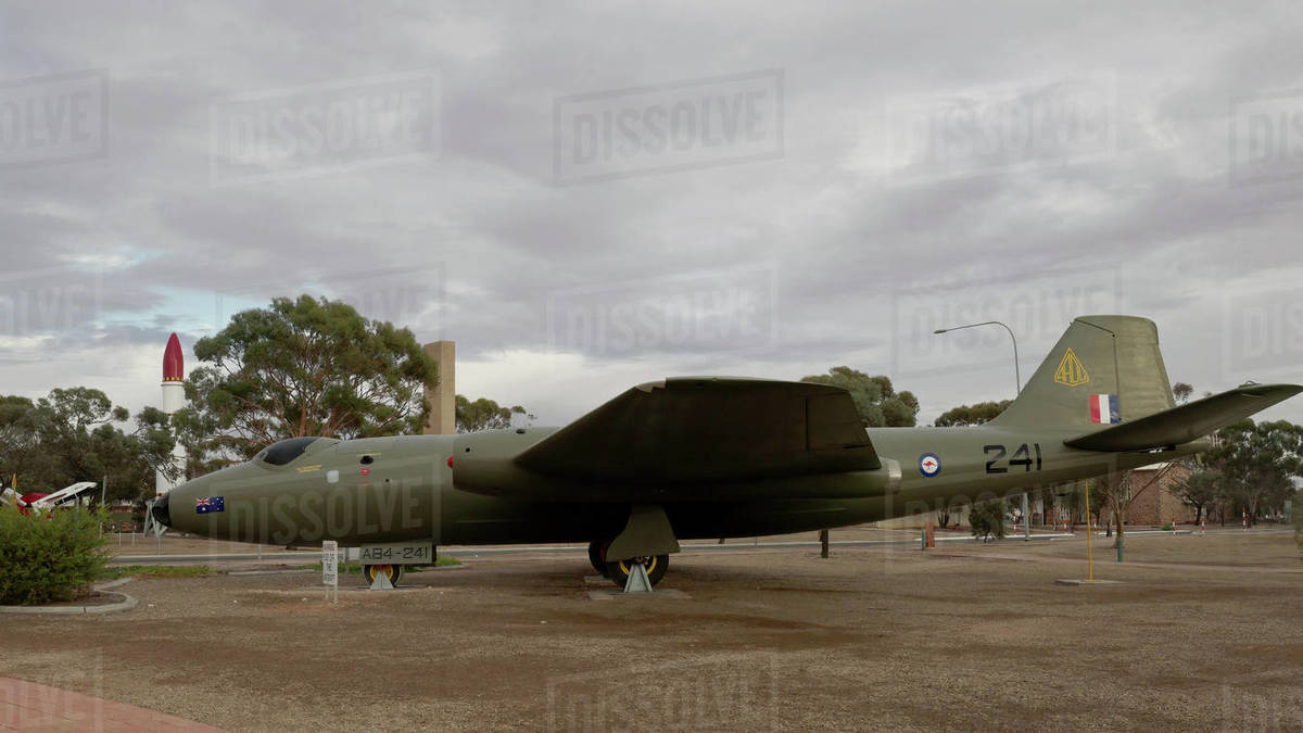 WOOMERA, AUSTRALIA a historic english electric canberra jet bomber at