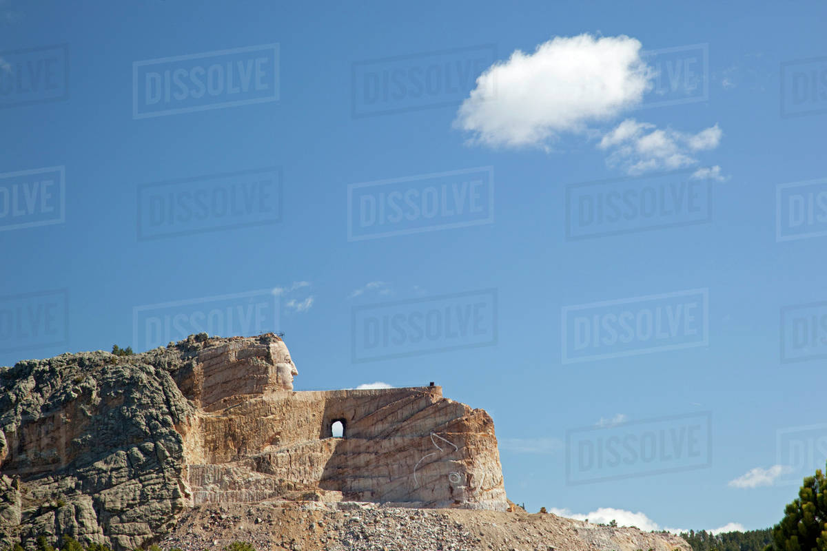 Crazy Horse Memorial by Korczak Ziolkowski original sculptor, world's