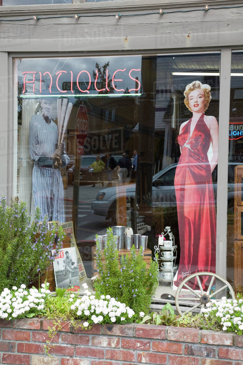 WA, La Conner, La Conner shops, a tourists' delight Stock Photo