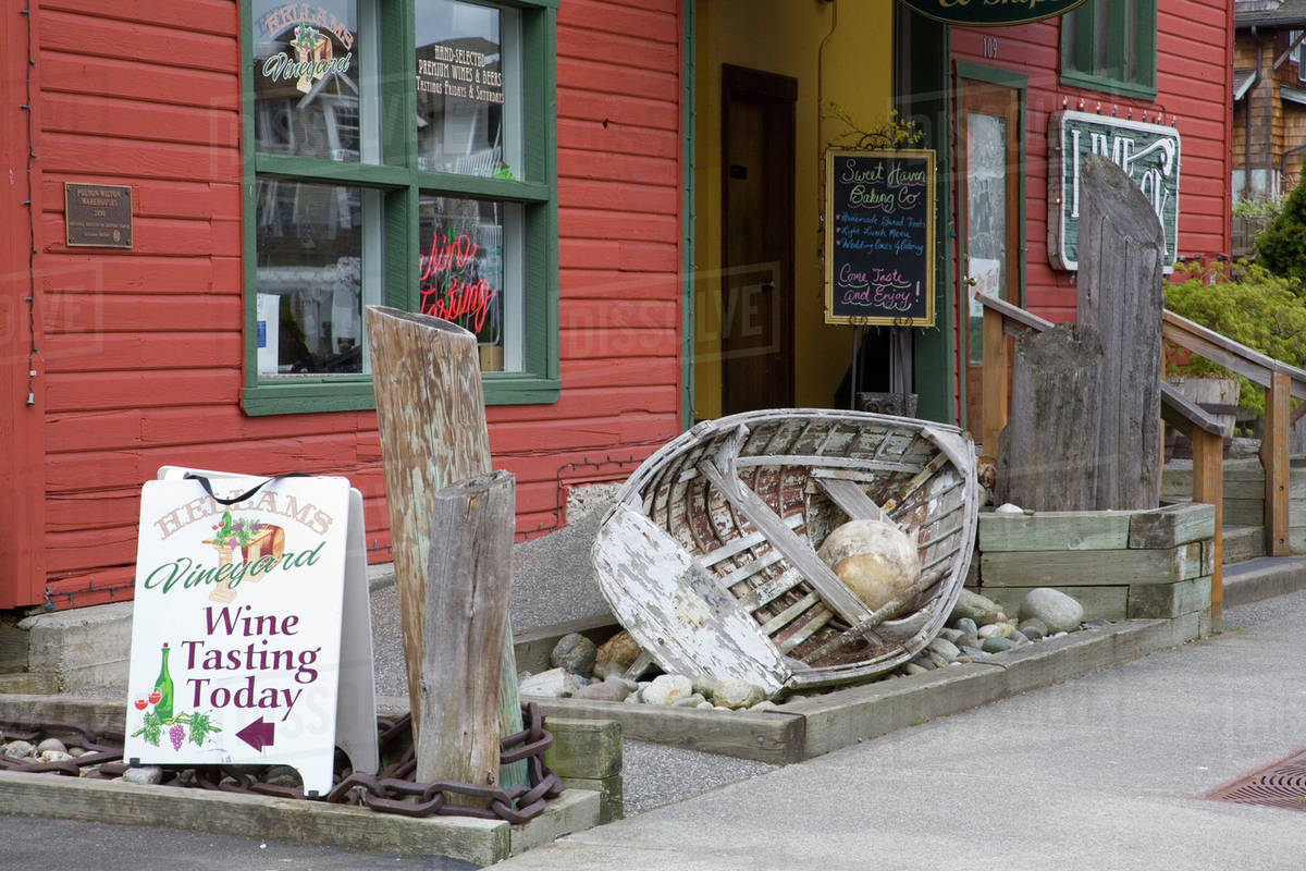 WA, La Conner, La Conner shops, a tourists' delight Stock Photo