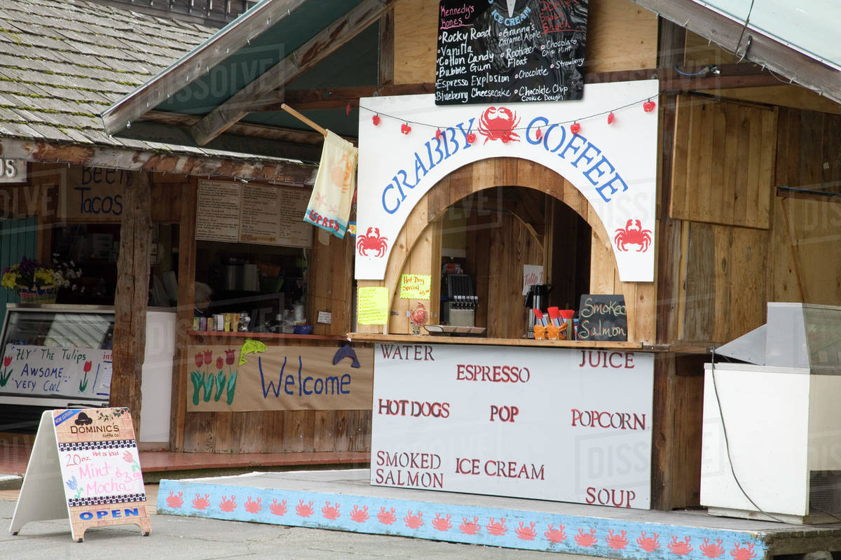 WA, La Conner, La Conner shops, a tourists' delight Stock Photo