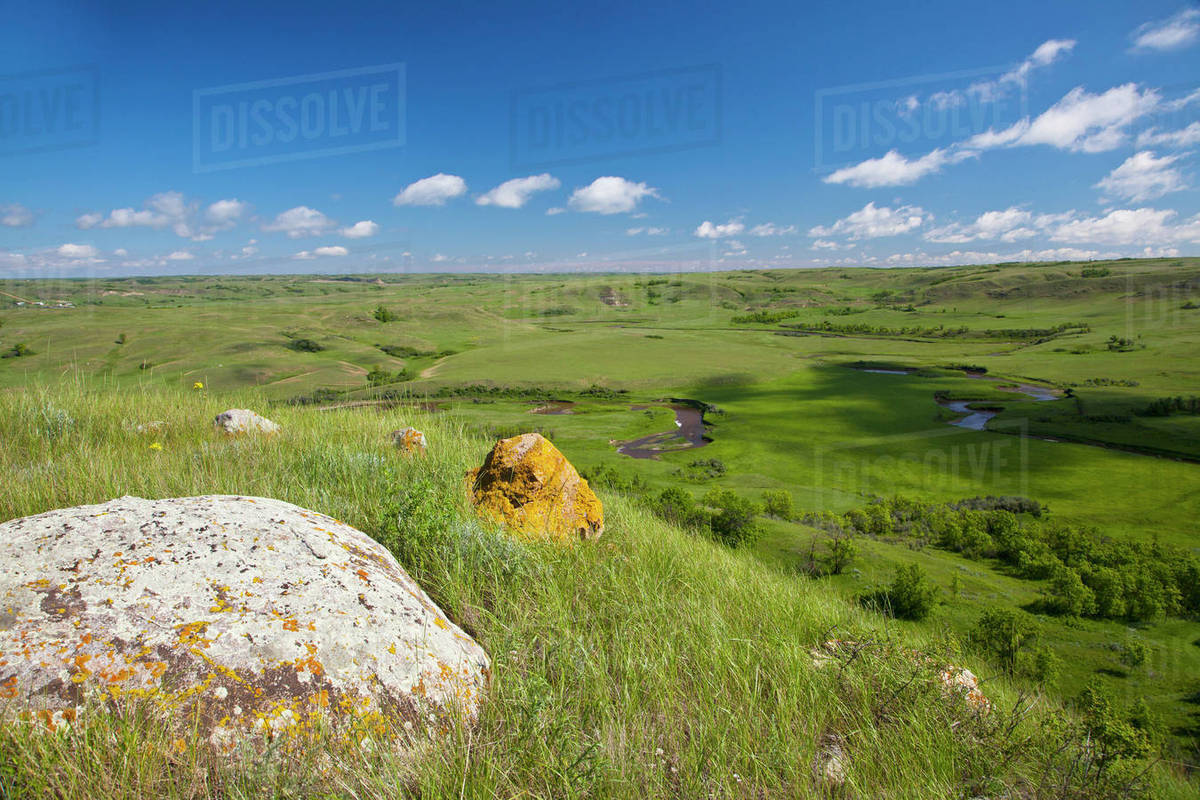 The White Earth River in Mountrail County, North Dakota, USA Stock