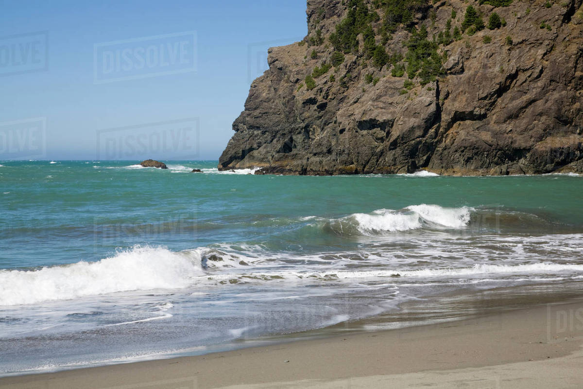 Oregon Coast Whaleshead Beach South Crashing Surf Oregon Coast Whaleshead Beach South Crashing Surf
